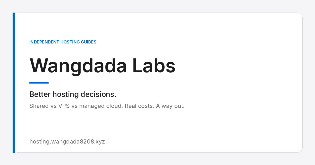 Wangdada Labs Hosting TCO screenshot